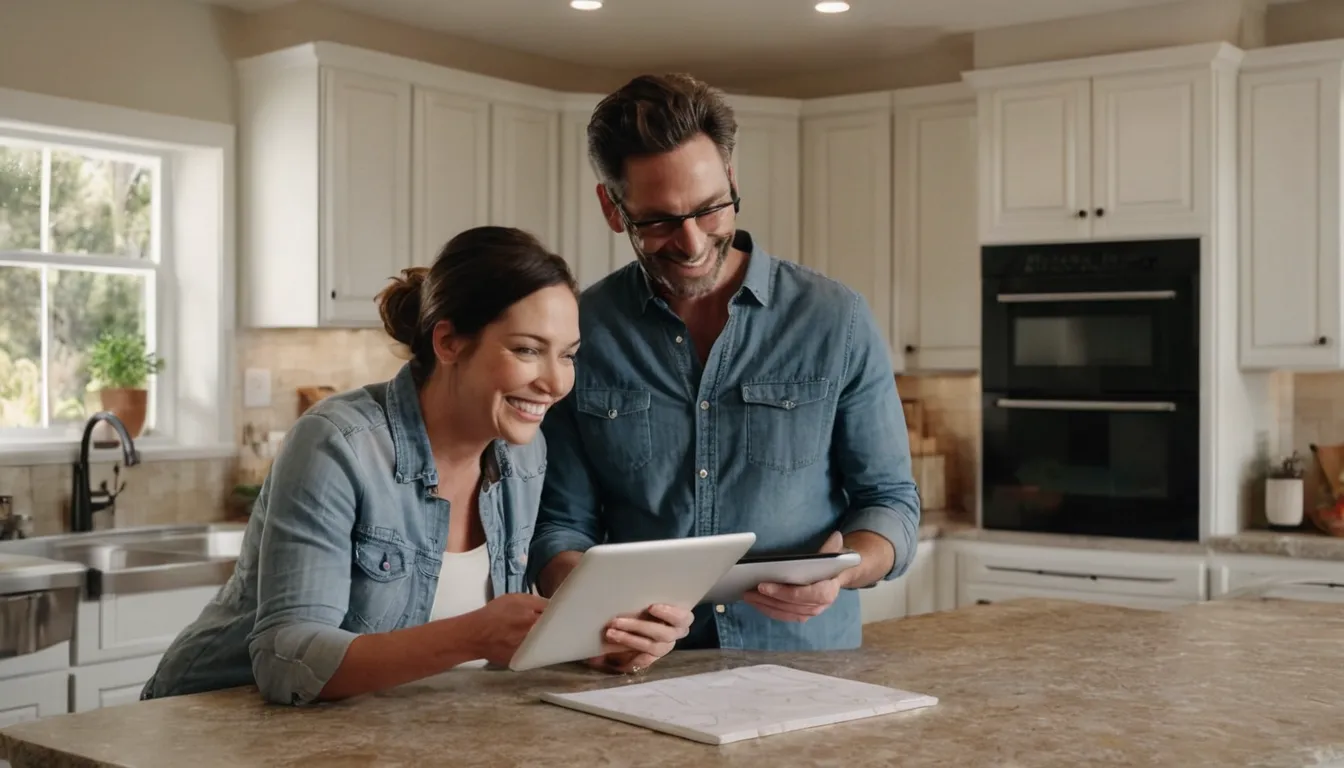 Independent provider and homeowner reviewing kitchen remodel plans in a bright home in Oakland